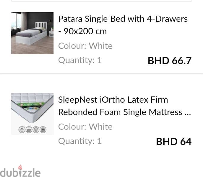 single bed with 4 Drawers 90×200 9