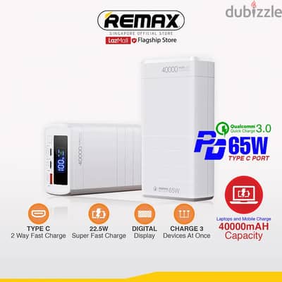 [Remax Energy] RPP-310 Dinba Series 40000mAh 65W + 22.5W Large Capacit