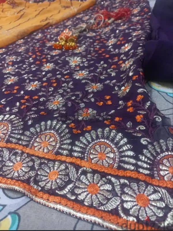 beautiful 3 pc unstitched embroided pakistani dress 1