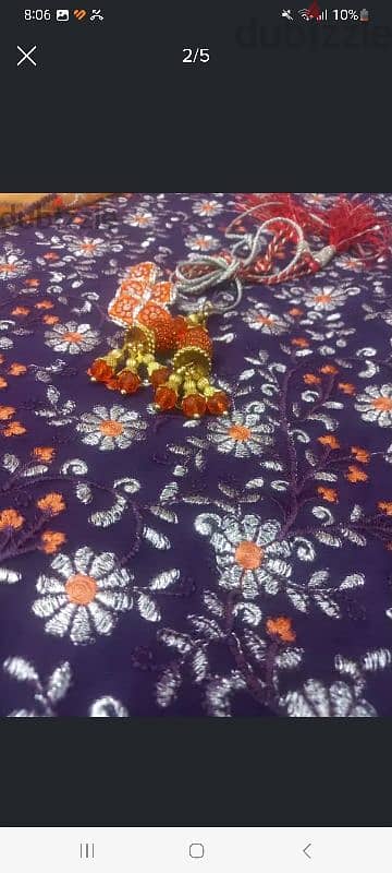 beautiful 3 pc unstitched embroided pakistani dress