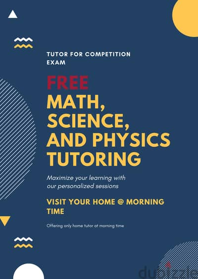 FREE HOME TUTOR FOR SCIENCE(PHYSICS, CHEMISTRY) AND MATH