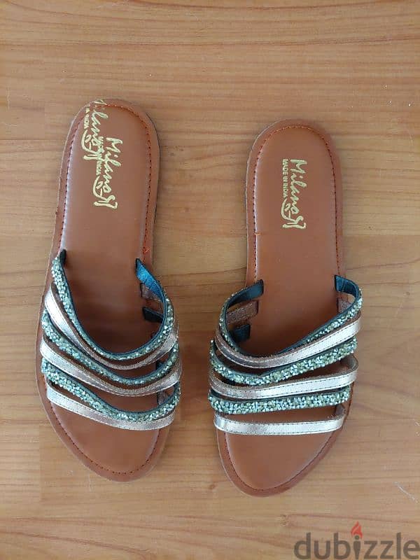 ladies shoes brown size 37, flat 37 BD 2 & brown flat BD 5 new 2