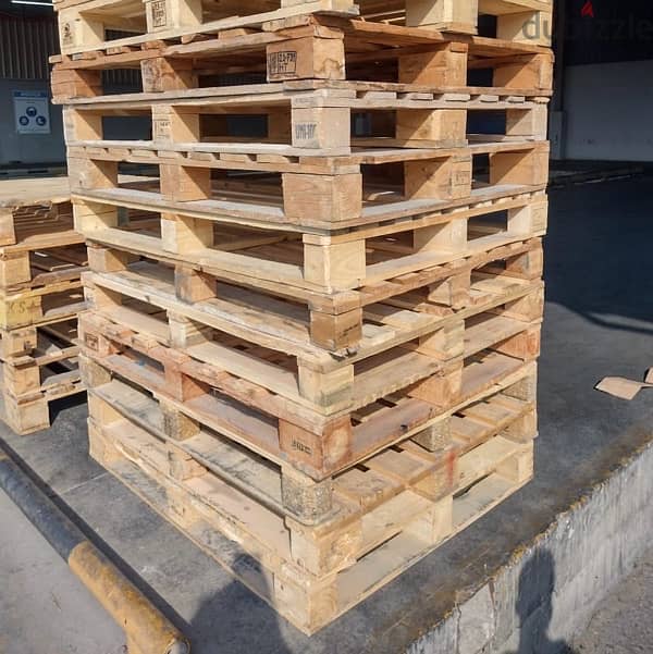 used wooden pallets and plastic pallets available, good condition. 2