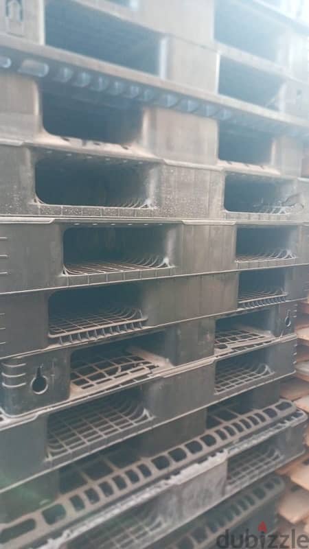 used wooden pallets and plastic pallets available, good condition. 11