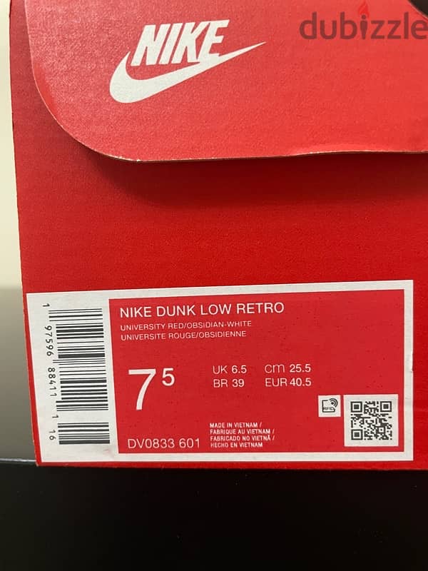 Nike dunk low retro “navy blue/red” 1