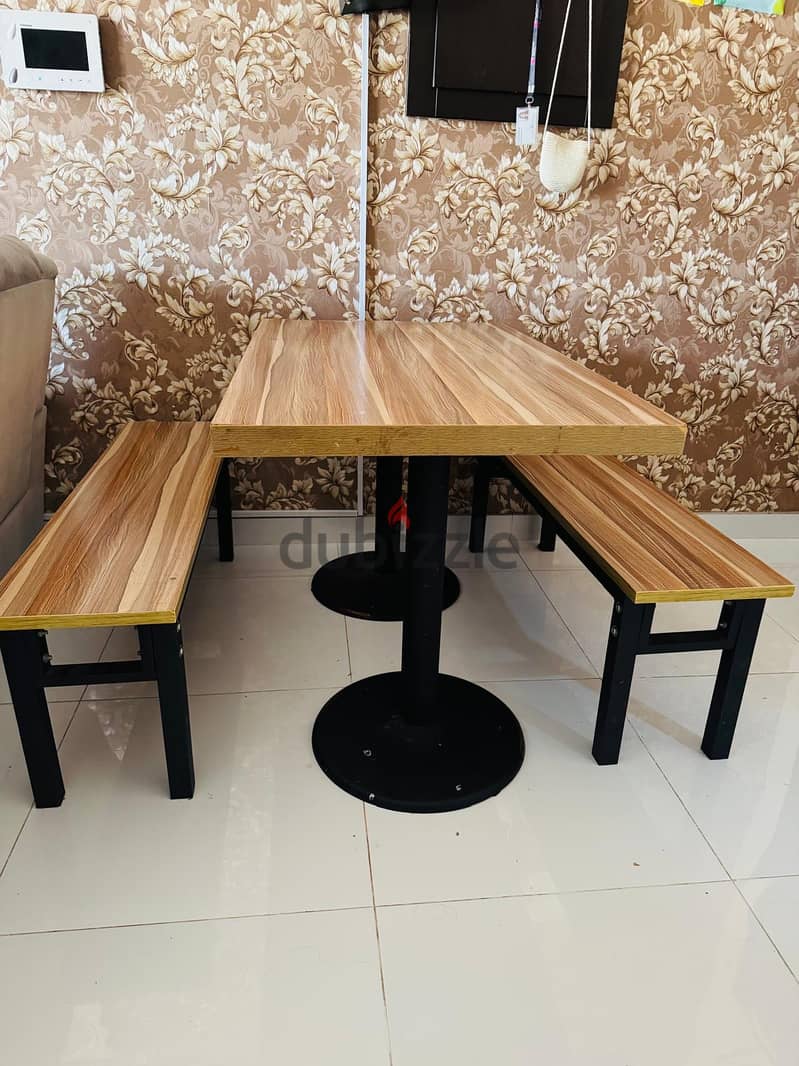 For Sale: Wooden Dining Table with 2 Benches – Great Condition ...