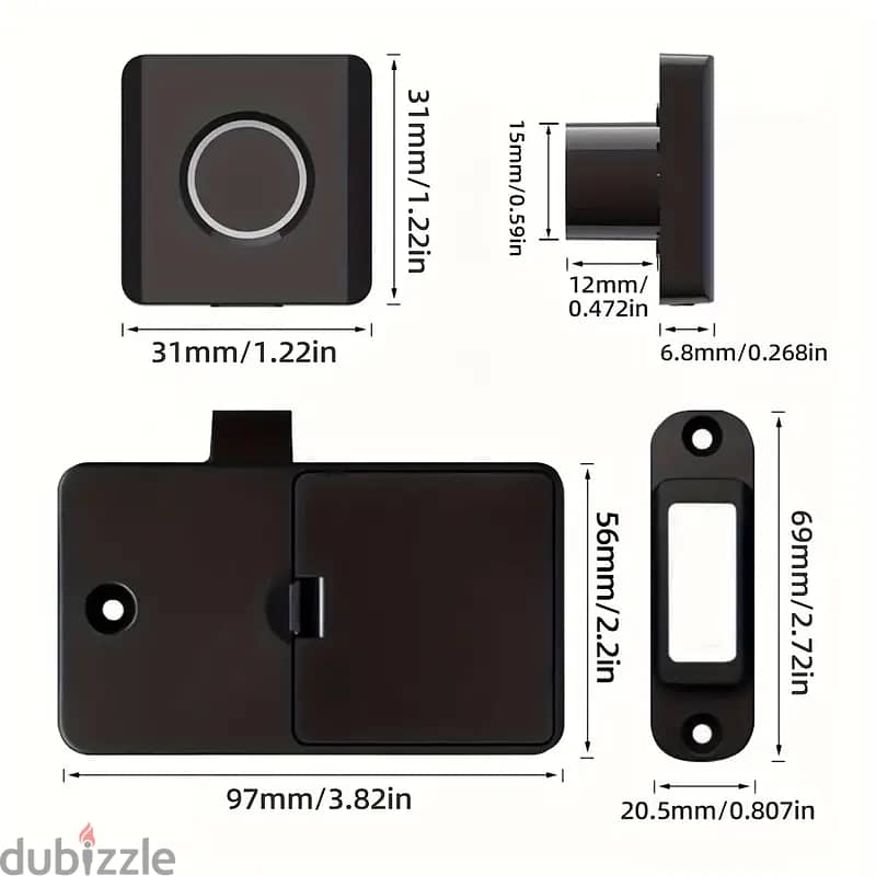 Smart Fingerprint Drawer Lock - Secure Biometric Access for Home & Off 1