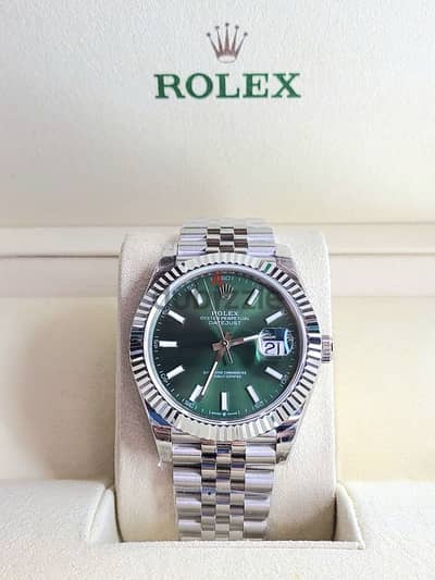 Rolex green date just automatic watch for men