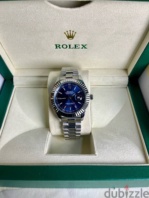 Rolex blue date just watch for men 2