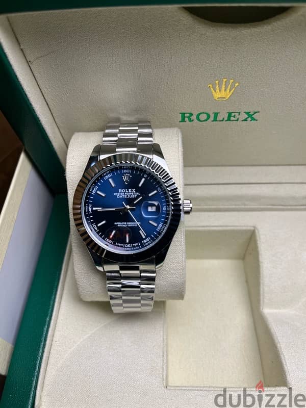 Rolex blue date just watch for men 4