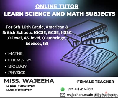IGCSE EDEXCEL Online Tutor \ Teacher Science Chemistry Math Biology