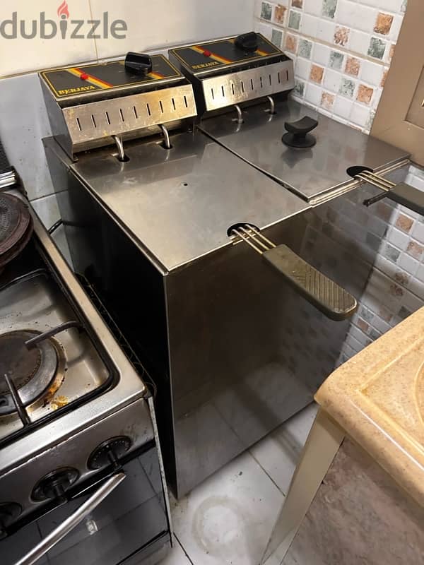 used deep fryers and display fridge for sale 2