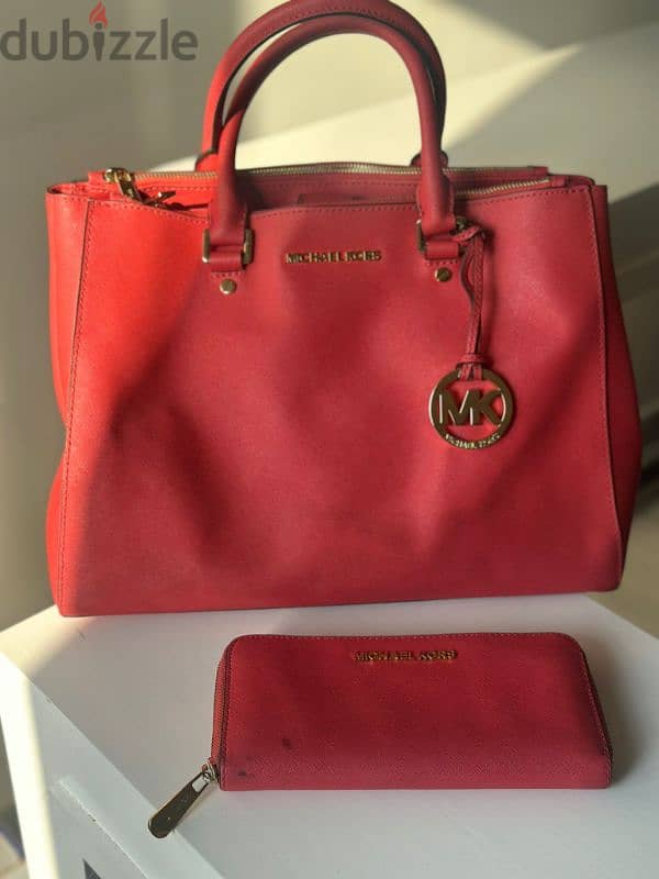 Michael Kors handbag with matching wallet. 1