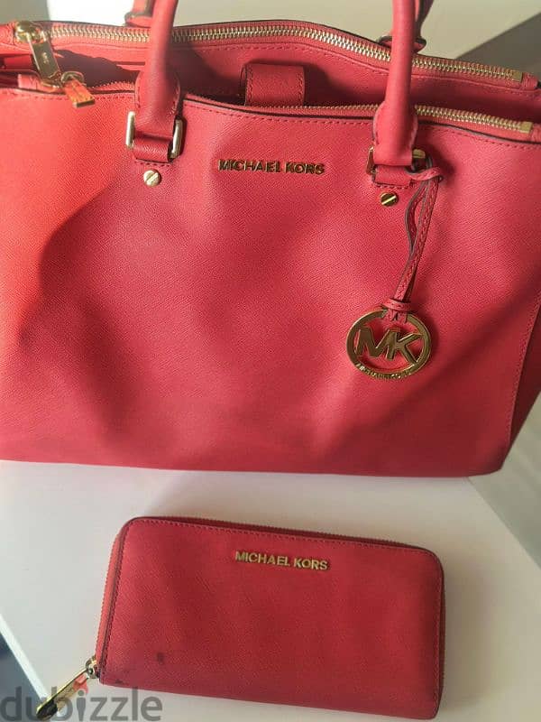 Michael Kors handbag with matching wallet. 2