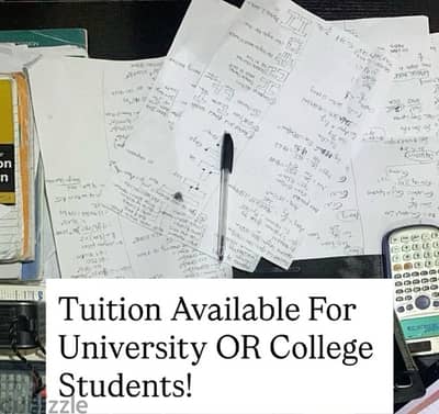 Tuition Available For University Students Or College Students