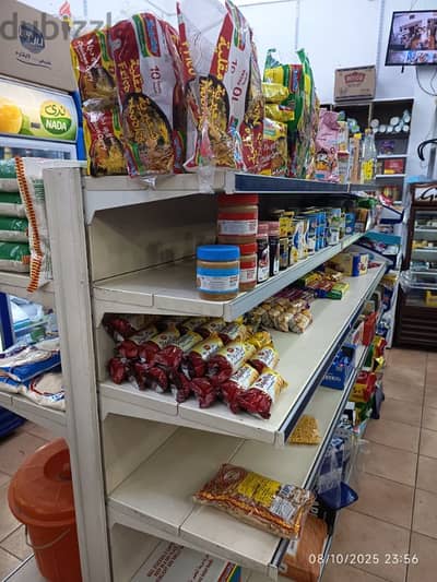 shelves display cold store