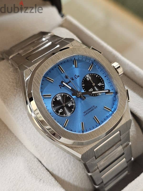 Picasso & Co. Chronograph Mechanical Watch Blue Dial 3