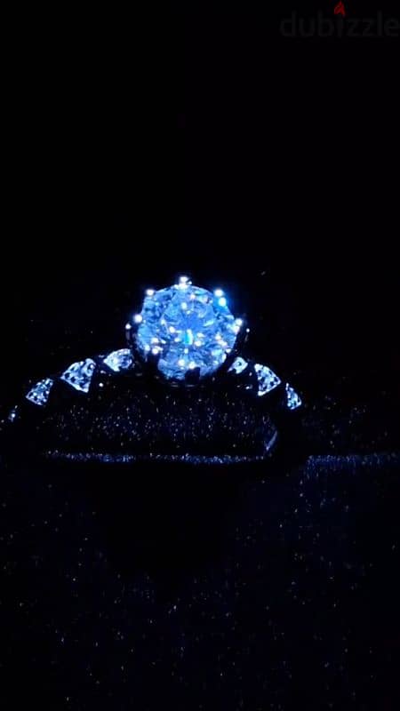 moissanite ring (certified) خاتم 1