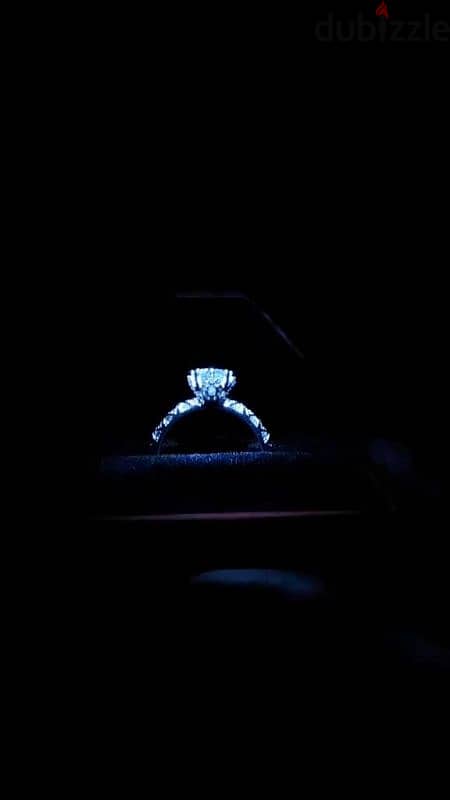 moissanite ring (certified) خاتم 3