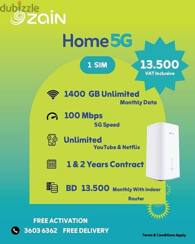 zain 5G home broadband with sharing sim cards - Mobile Accessories ...