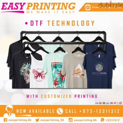 T-Shirt Printing Bahrain DTF Quality - with Free Delivery Service!