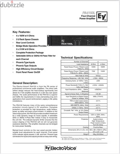 PA 4150 L Amplifier