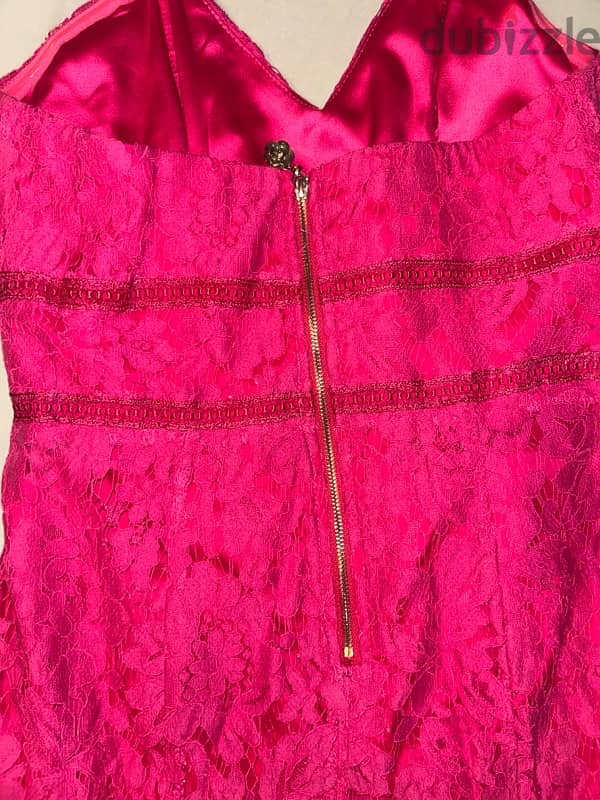 hot pink fish tail short dress 5