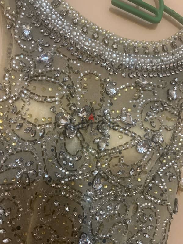 Stunning, beige sparkle dress 2