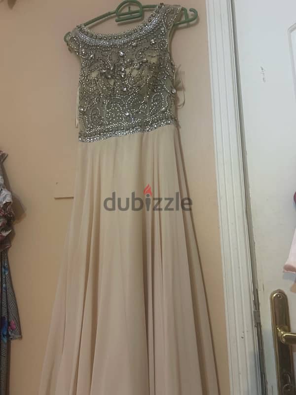 Stunning, beige sparkle dress 3
