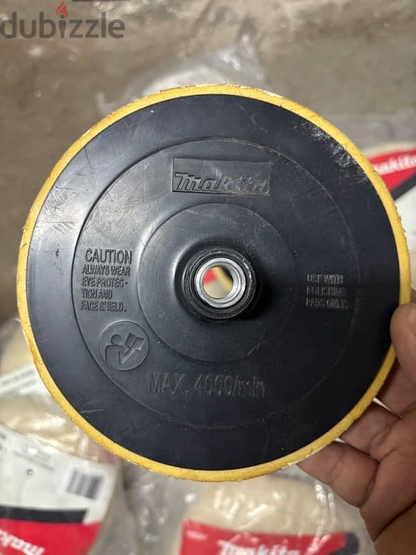 Makita Buffing Wool Pad & Backing Pad 2