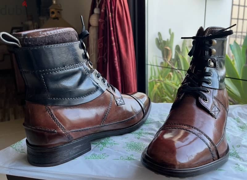 Zara leather boots 1