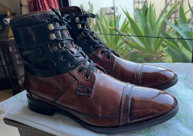 Zara leather boots 2
