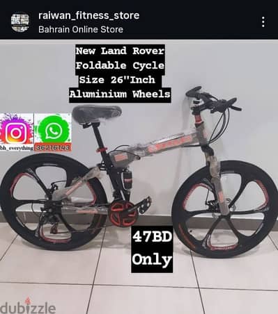 Call (36216143) New LEHAN, LAND ROVER Foldable Cycle Size 26" Inch