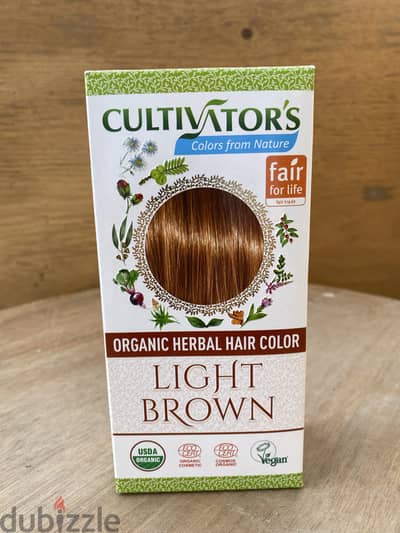 Organic herbal hair color light brown