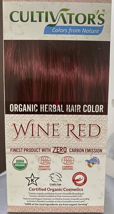 Organic Herbal Hair Color Wine Red