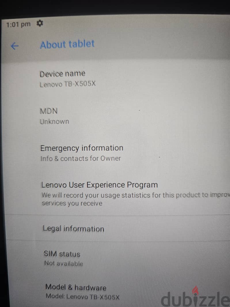 Lenovo Tab M10 TB-X505X Tablet - Android 32GB 2GB 10.1inch 2