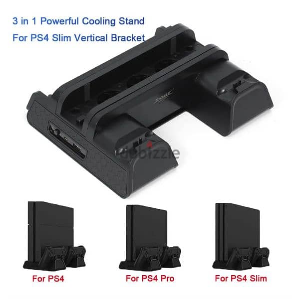 Stand Fan For Support Sony Play Station PS4 Pro Slim Console 5