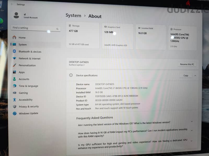 Surface laptop and Surface Pro  i5 and  i7 11