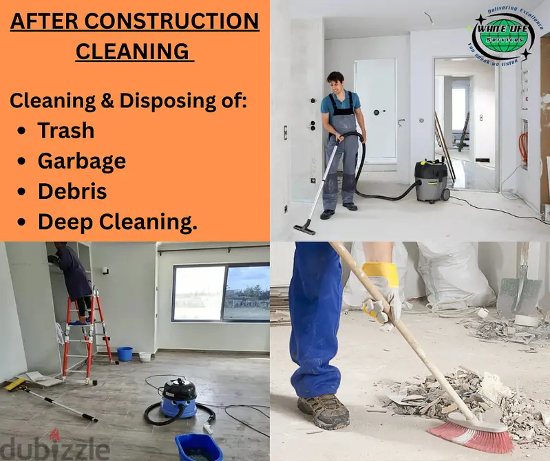 Cleaning services after construction