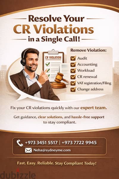 Complete CR Violation Resolution Company Formation, Legal Compliance