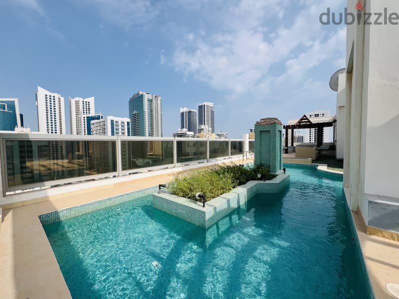 3BR Penthouse | Al Juffair, Capital Governorate | Balconie | EWA Incls 12