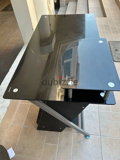 glass table 60/110 cm