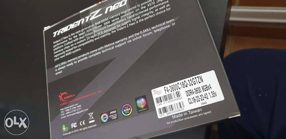 G SKILL Trident Z Neo Series 32GB (4 x 8GB) ram 1