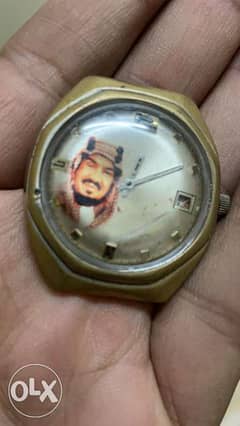 ساعة ovaras اوريجينال تحمل صورة الملك عبد العزيز على المينا 0