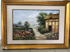Wall Paintings with Gold Wooden Frame (1+2) 0