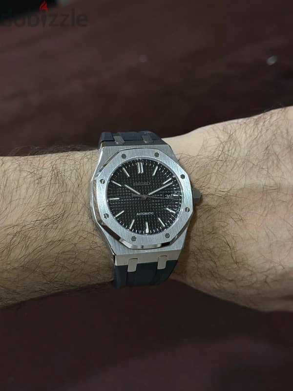 Royal Oak Seiko Black Rubber Mod 1