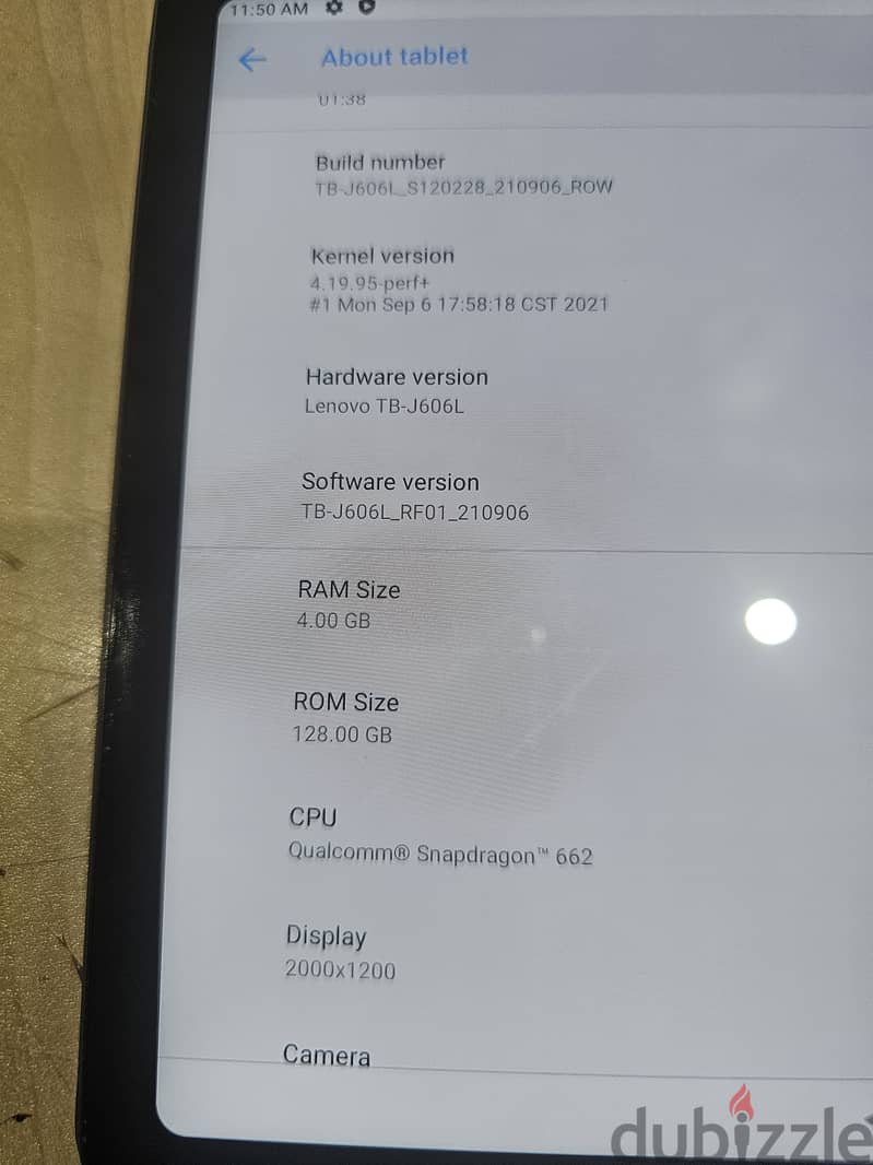 Lenovo tab 4gb 128gb 40bd 4