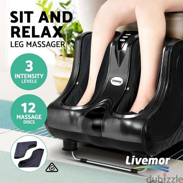 Foot Massager Massagers Shiatsu Electric Roller Black 3