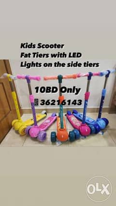 New Scooters for kids fat tiers with LED lights on the tiers good qual 0