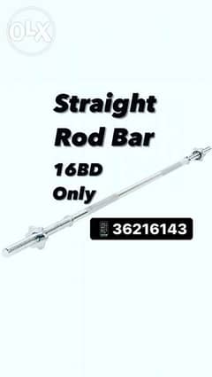 Straight rod bar 4 feet with barbell lock is built to facilitate effic 0